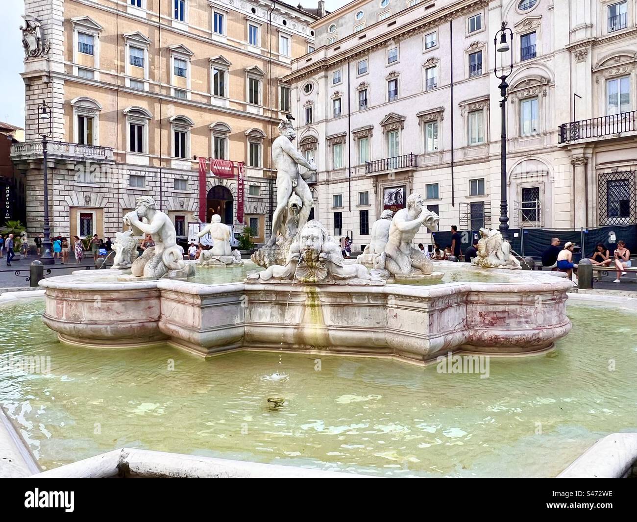 Fontaine, Piazza Navona, Rome - Image de stock capturée avec un smartphone