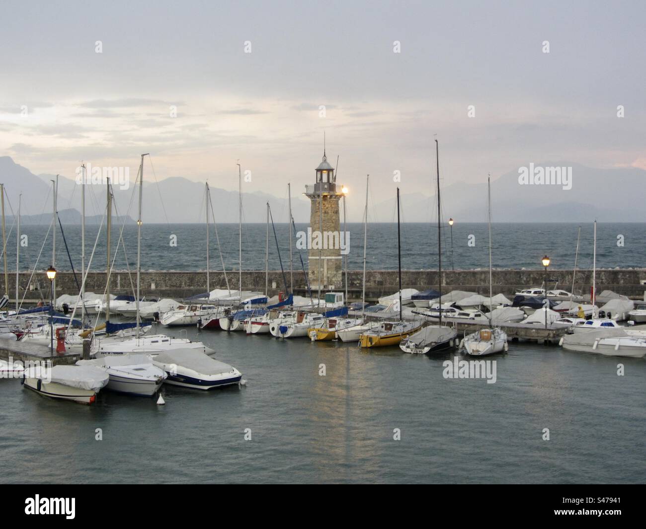 Phare du port Banque D'Images