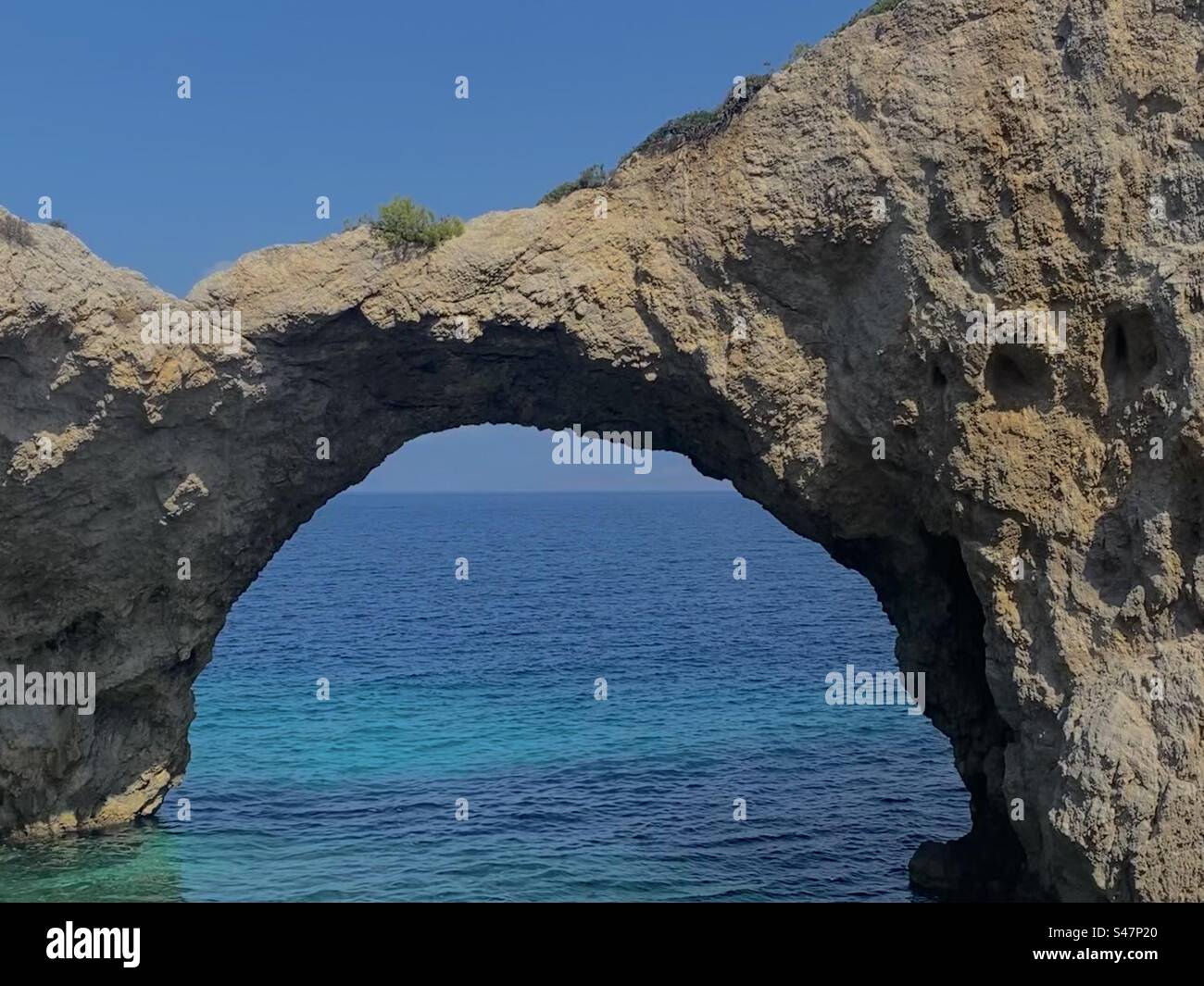 Arc en pierre naturelle, Grèce Banque D'Images