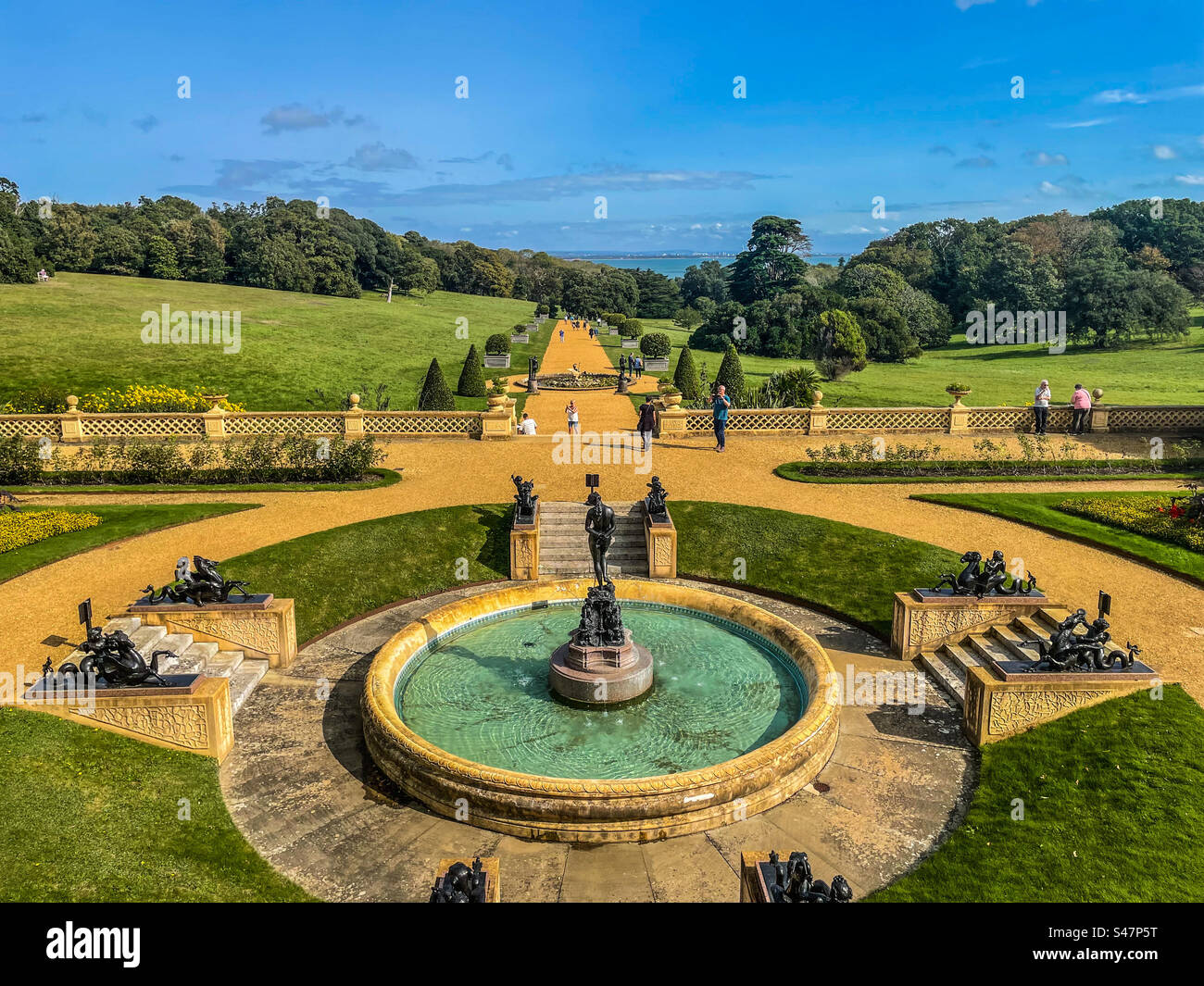 Jardin de la maison Osborne, île de Wight Banque D'Images
