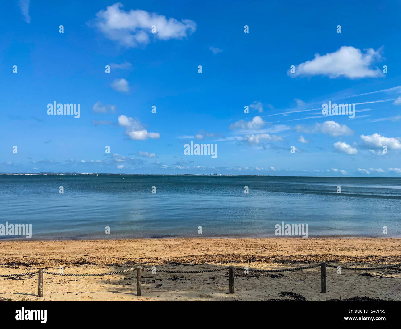 Osborne maison plage privée, île de Wight Banque D'Images