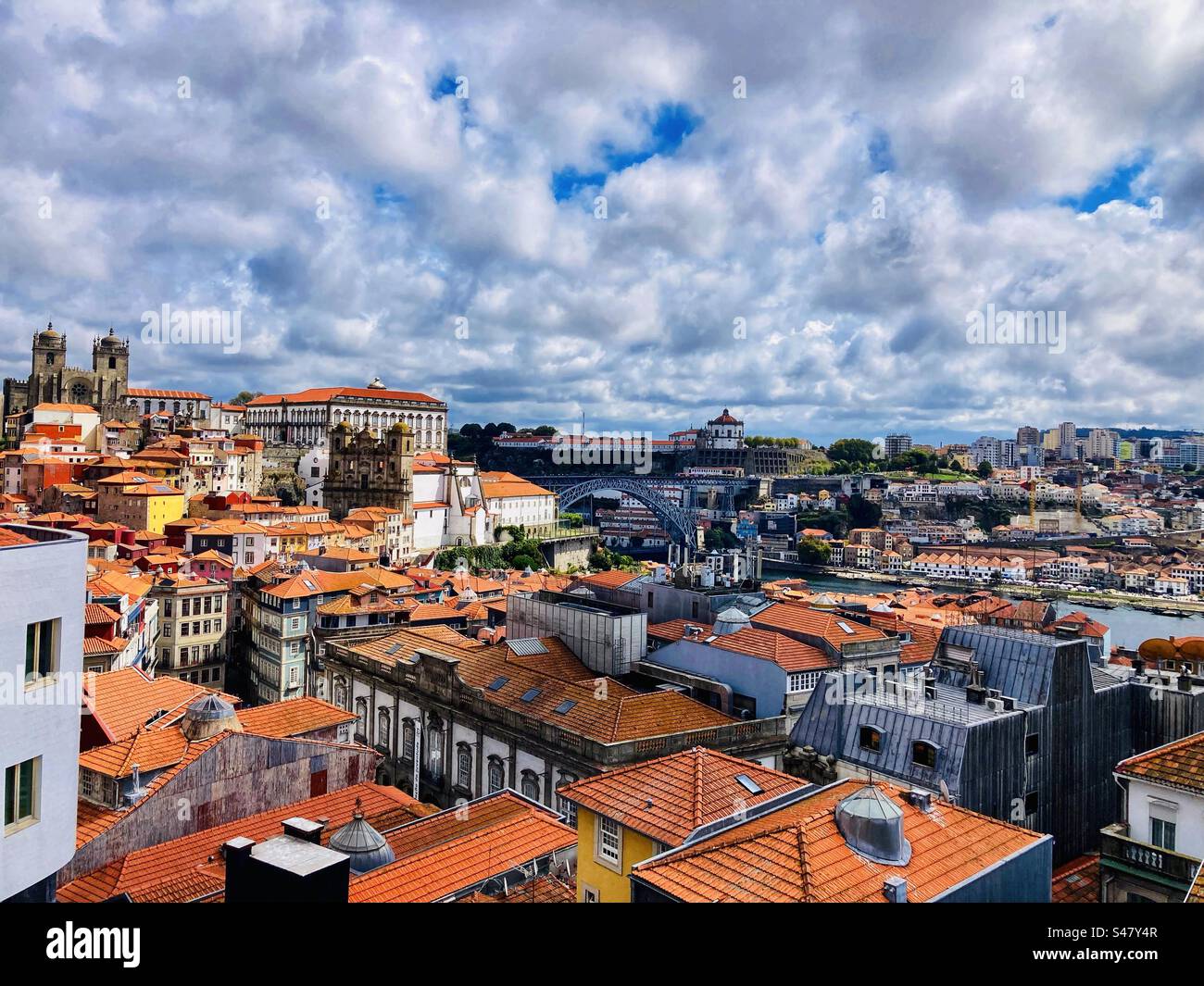 Vue sur le toit de Porto Portugal Banque D'Images