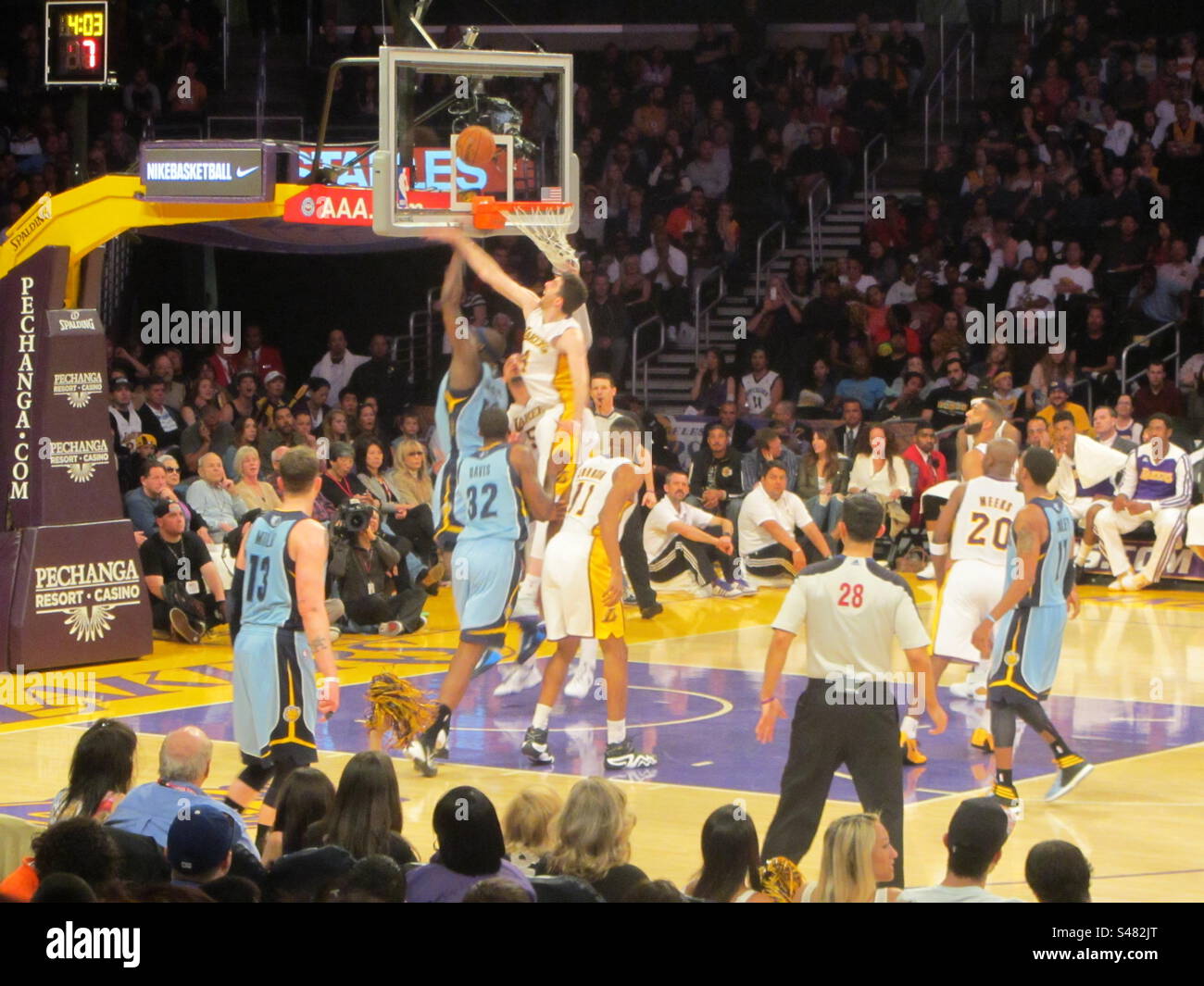 Lakers Basketball Game Banque D'Images