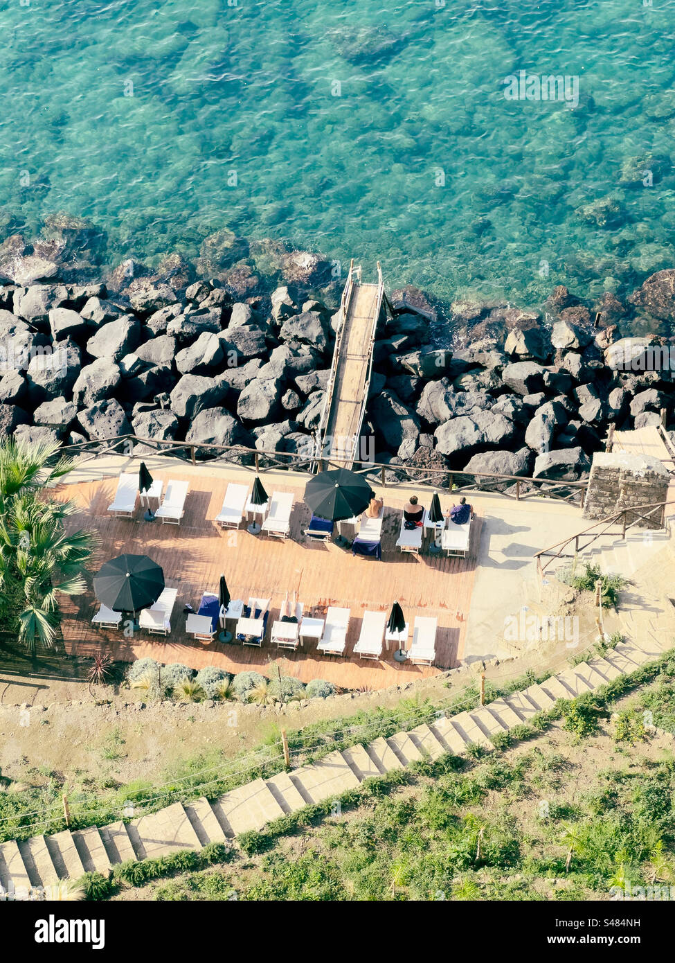 Plage privée, Sorrento - Image de stock capturée avec un smartphone