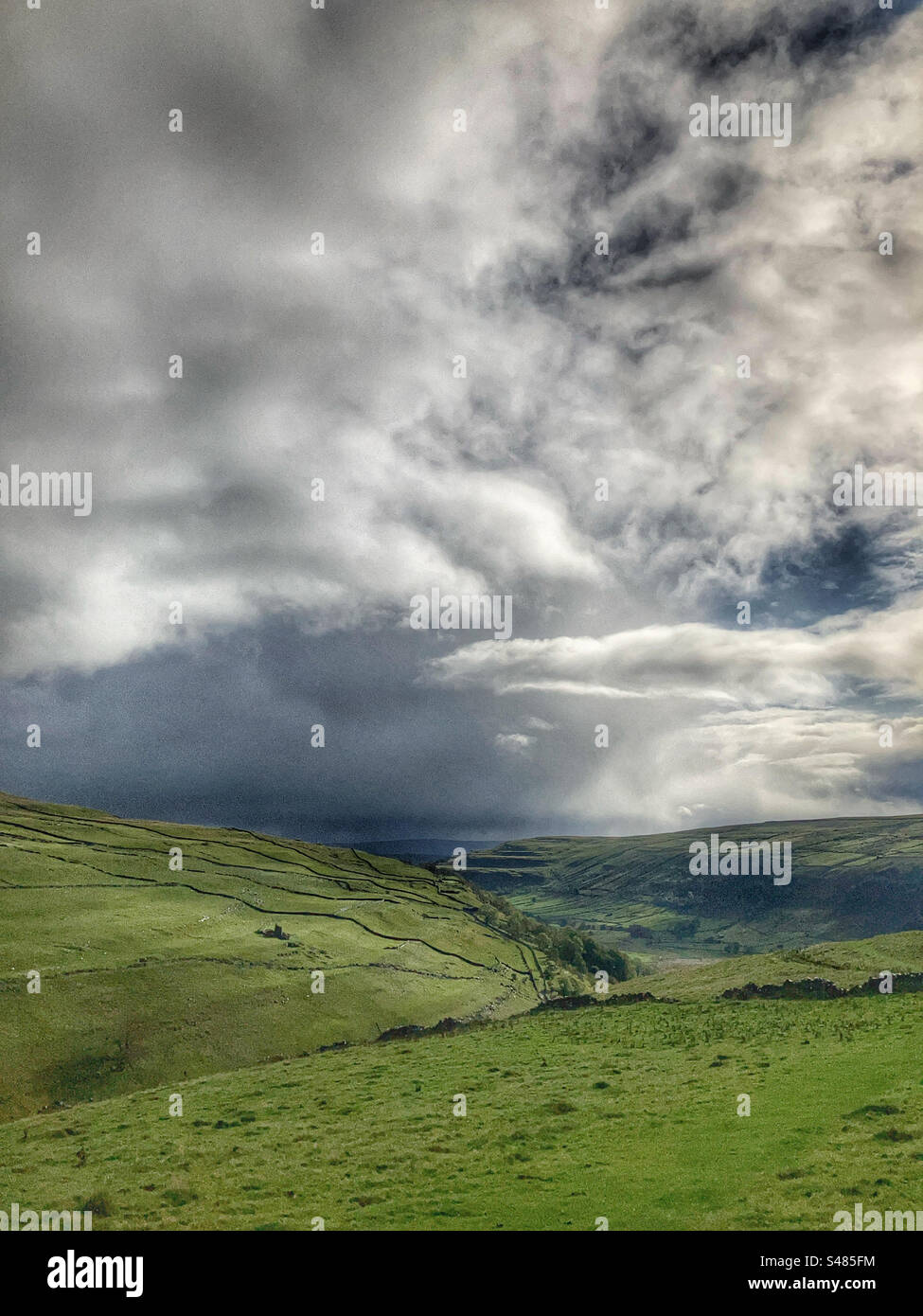 Vue depuis Buckden Pike North Yorkshire Banque D'Images