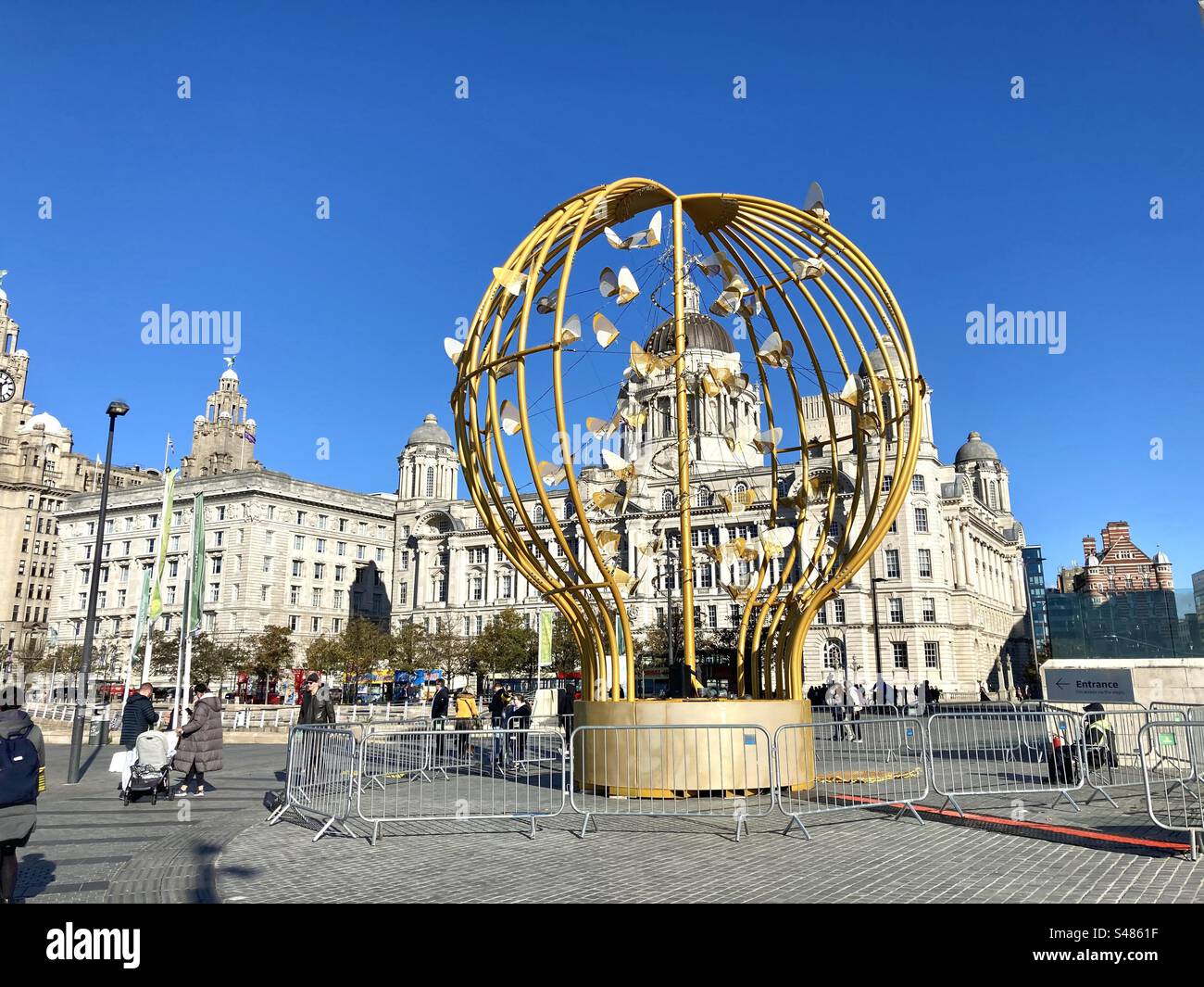 Rivière de lumière Liverpool front de mer - Image de stock capturée avec un smartphone