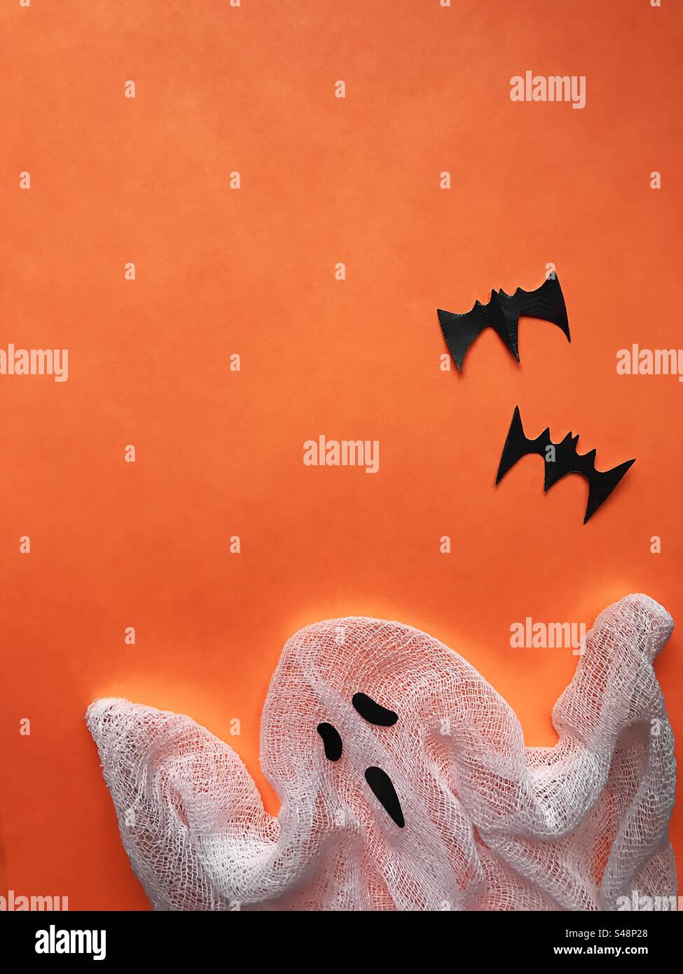 Carte postale de minimalisme d'Halloween Banque D'Images