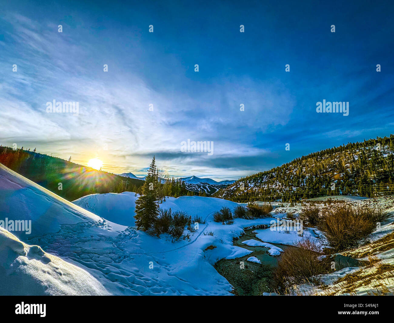 Breckenridge Colorado coucher de soleil Banque D'Images