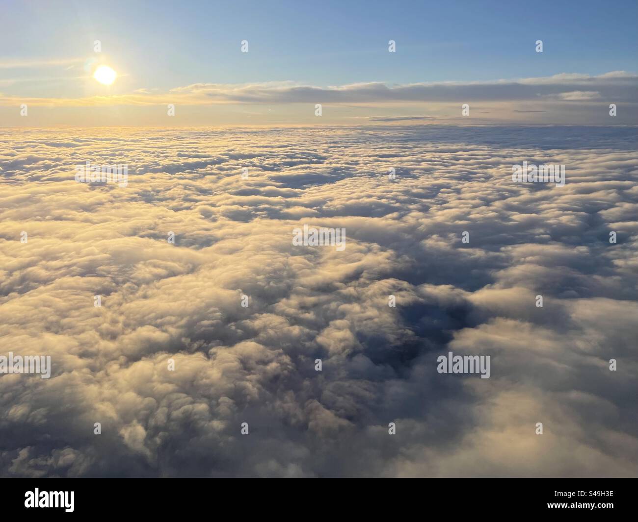 Vue depuis la fenêtre de l'avion Banque D'Images