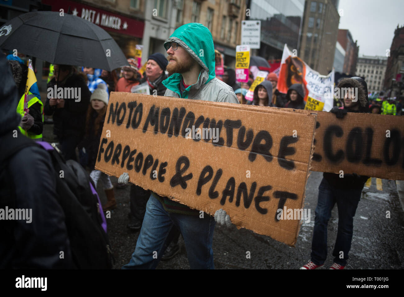 Glasgow, Ecosse, 16 mars 2019. L'anti-racisme rassemblement à George Square, à Glasgow, Écosse, 16 mars 2019. Photo par : Jeremy Sutton-Hibbert/Alamy Live News. Banque D'Images
