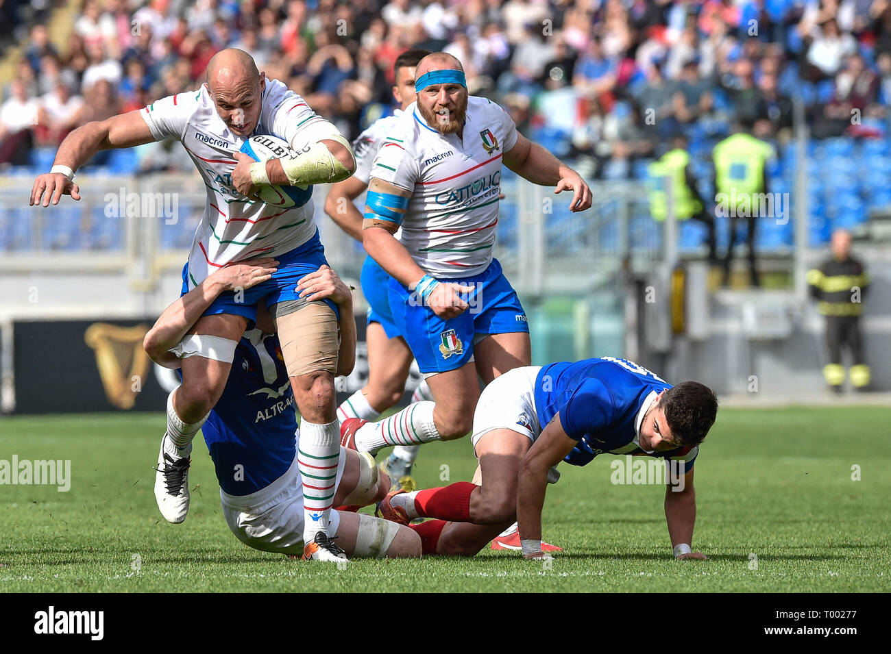 Rome, Italie. Mar 16, 2019. Sergio Parisse de l'Italie au cours de la 2019 match des Six Nations entre la France et l'Italie au Stadio Olimpico, Rome, Italie le 16 mars 2019. Photo par Giuseppe maffia. Credit : UK Sports Photos Ltd/Alamy Live News Banque D'Images