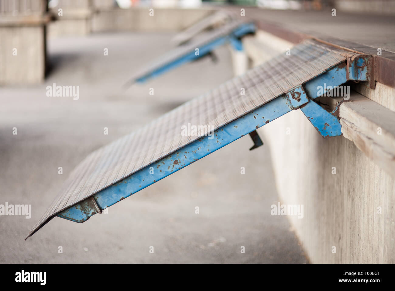 Fermer la vue de quai de chargement Banque D'Images