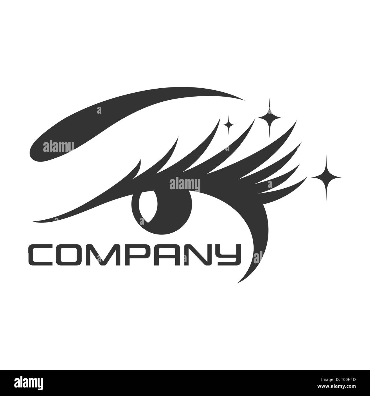 Logo oeil cils Banque D'Images