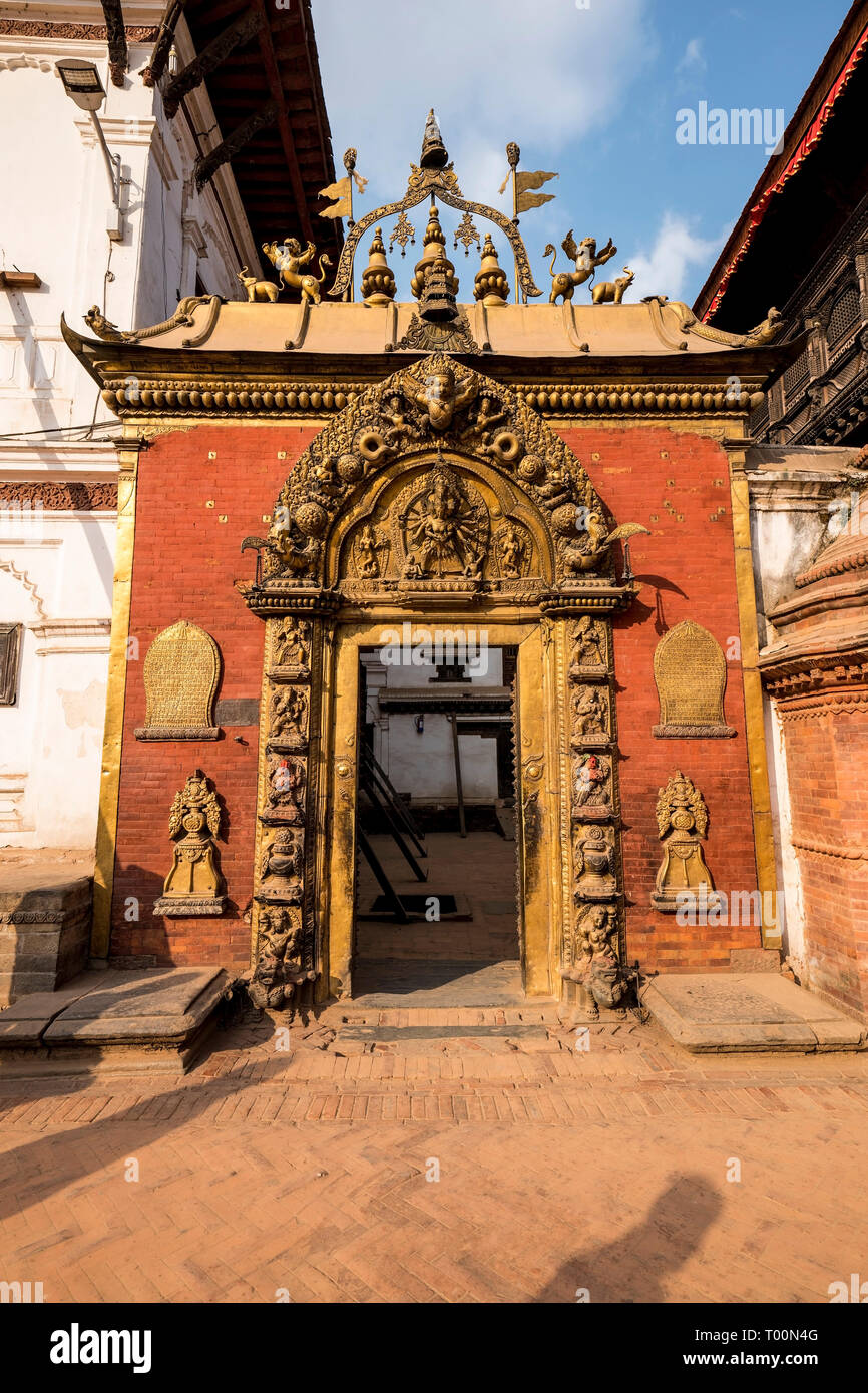 Golden Gate, Bhaktapur, Népal Banque D'Images