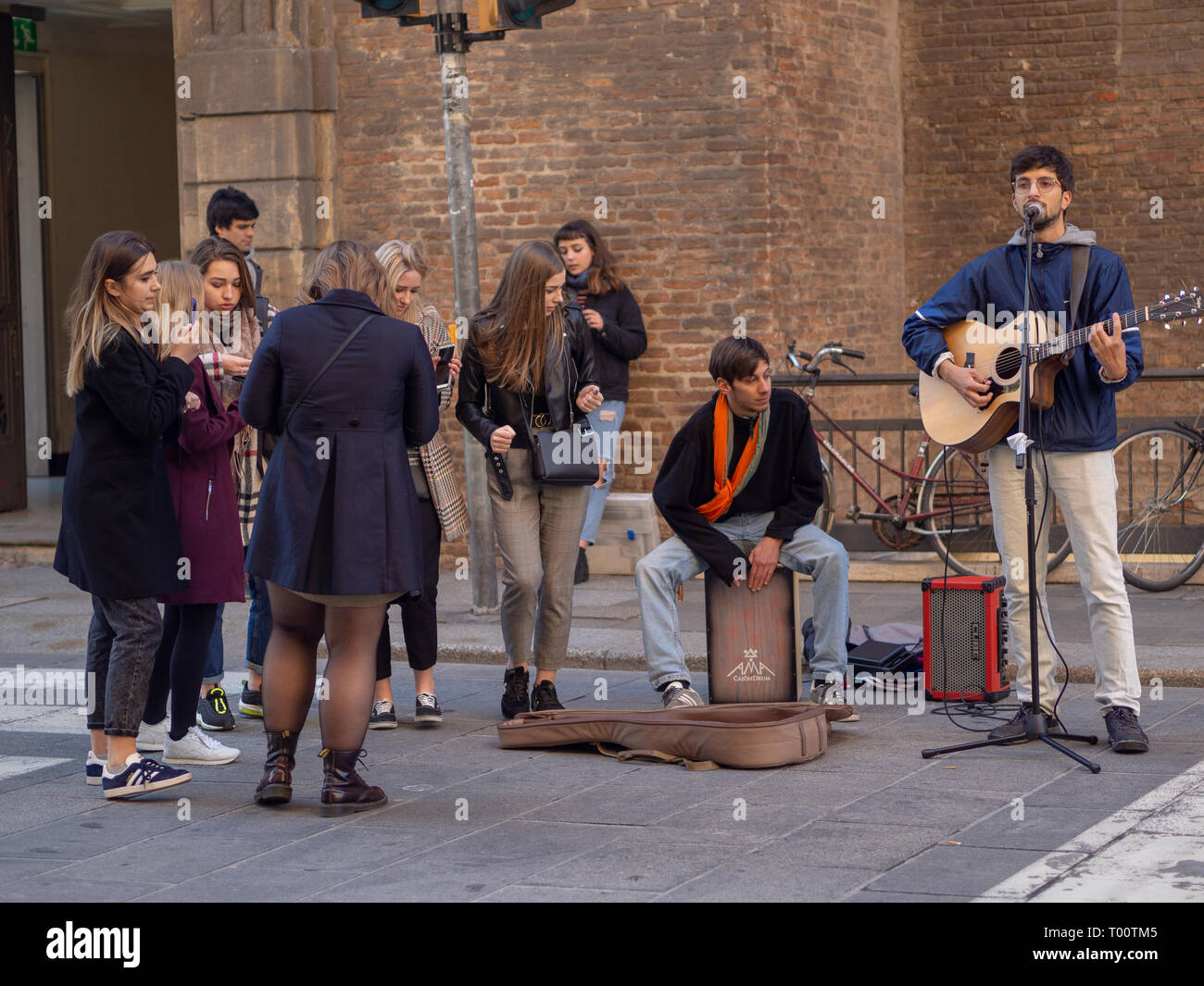 15 et 16 février 2019, Florence, Italie. Les artistes de rue gagnent leur vie en travaillant dans la rue pour les touristes. Banque D'Images