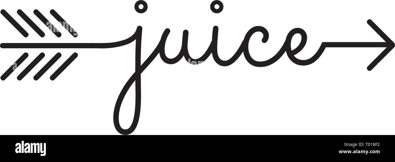 Flèche typographie jus Illustration de Vecteur