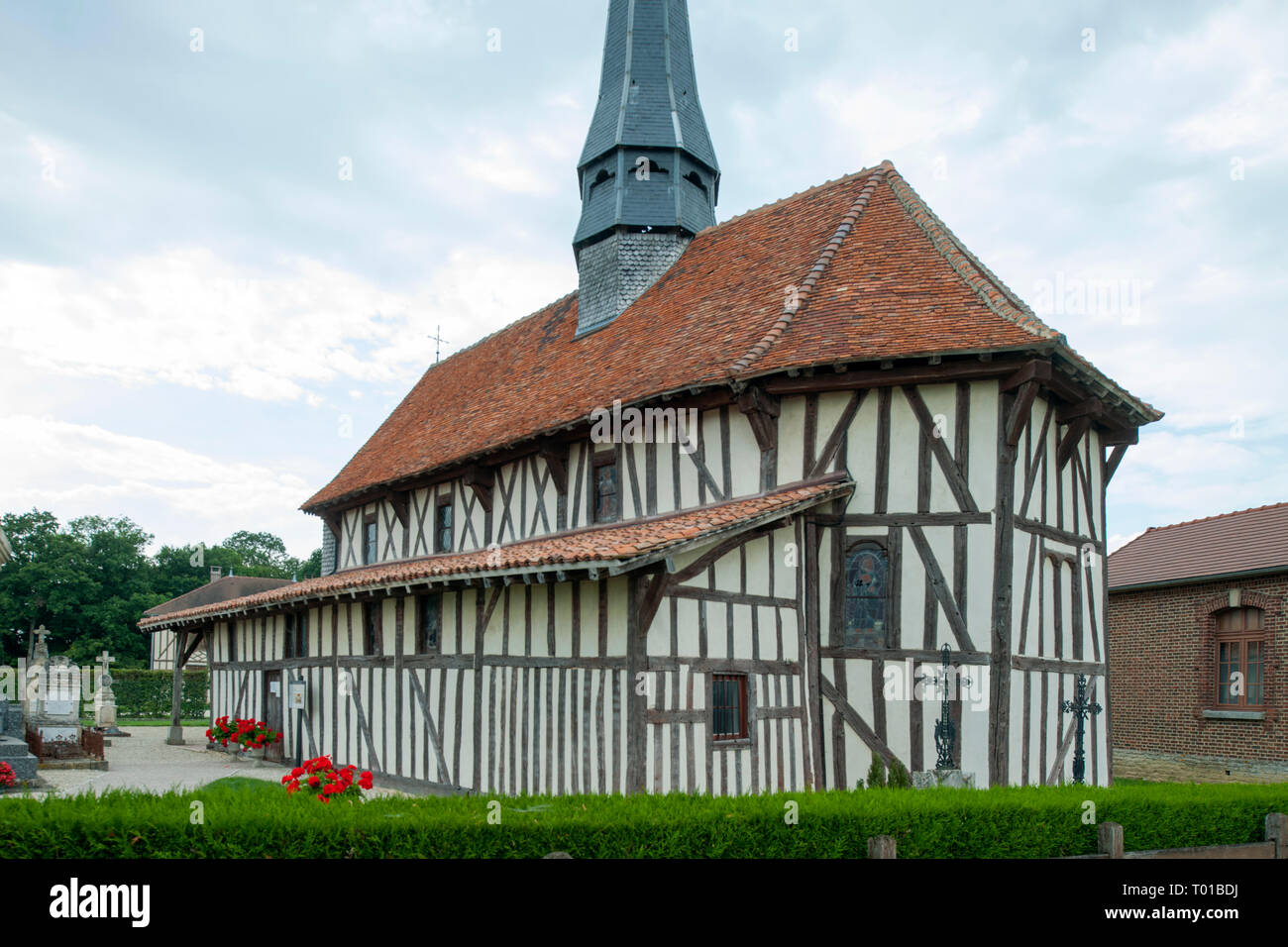 France, Champagne-Ardenne, Aube, Bailly Le Franc, Eglise Sainte Croix en son exaltation Banque D'Images