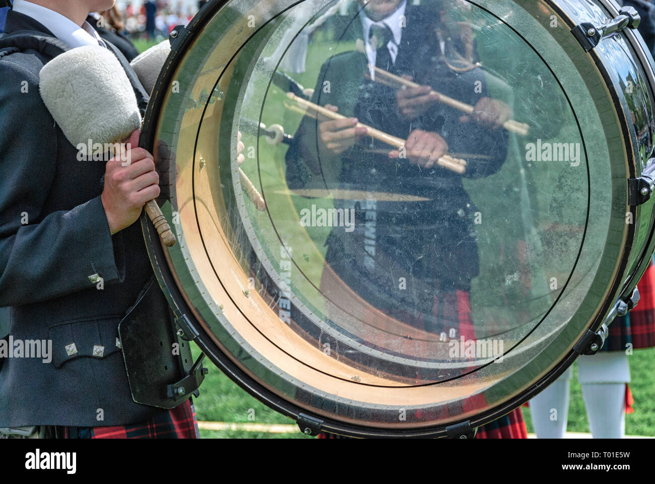 Pipes and Drums ou pipe band Banque D'Images