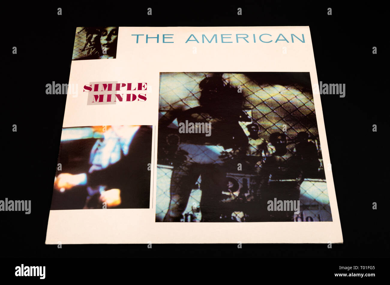 Simple Minds The American 12 single vinyle 81 cm Banque D'Images