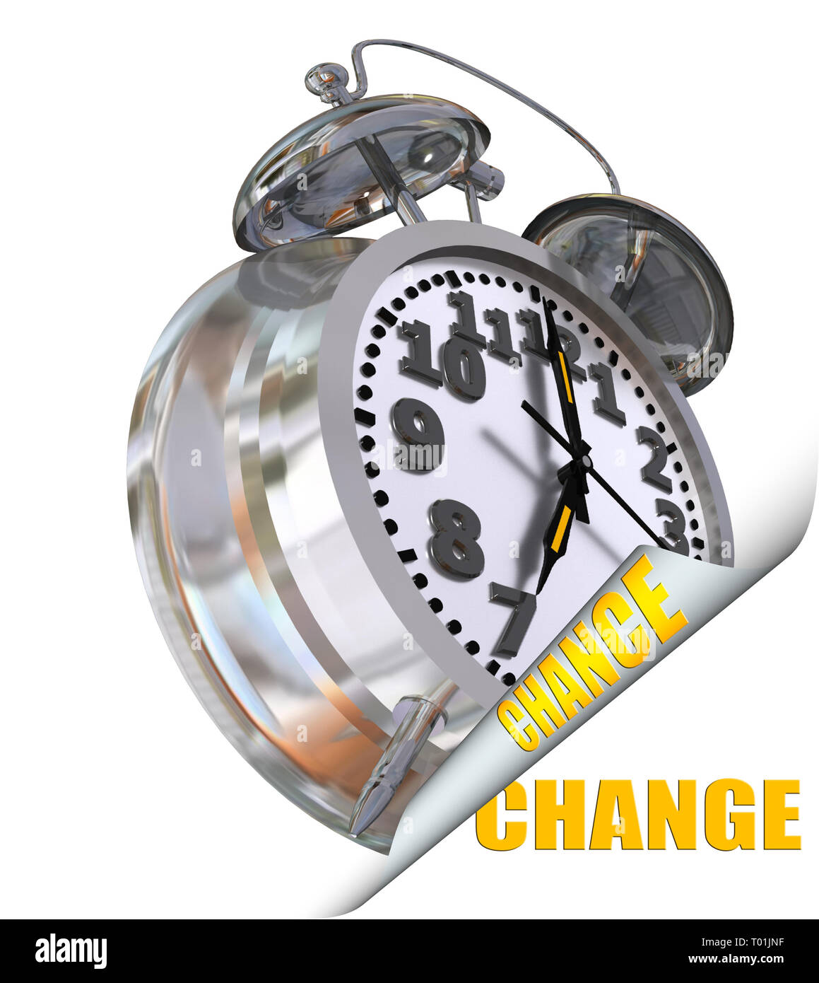 Chance de changement de l'horloge 7 tourner la page nouvelle ère - 3D Rendering Banque D'Images