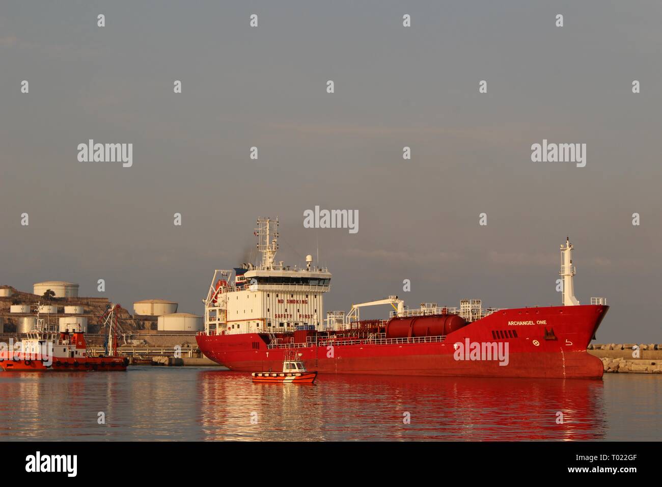 D'un cargo à quai au début de la mes rêves Banque D'Images