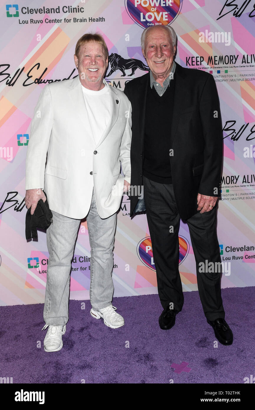 Las Vegas, NV, USA. Mar 16, 2019. Mark Davis et Fred Biletnikoff à garder vivante la mémoire 23e Congrès annuel de la puissance de l'amour Gala à la MGM Grand Garden Arena de Las Vegas, Nevada le 16 mars 2019. Credit : Damairs Carter/media/Alamy Punch Live News Banque D'Images