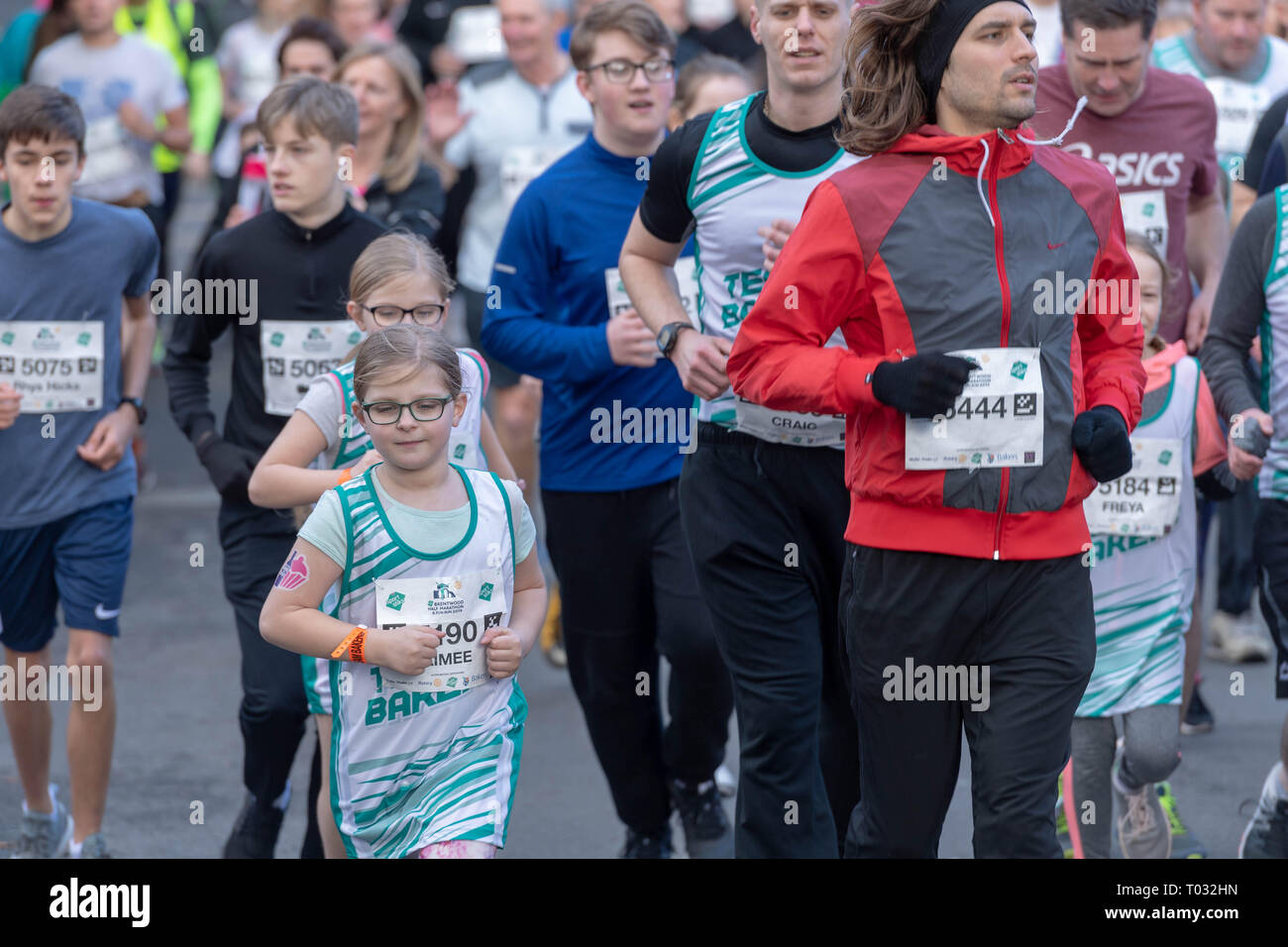 L'Essex, Royaume-Uni. 17 mars 2019. Demi-marathon de Brentwood et fun run Credit Ian Davidson/Alamy Live News Banque D'Images