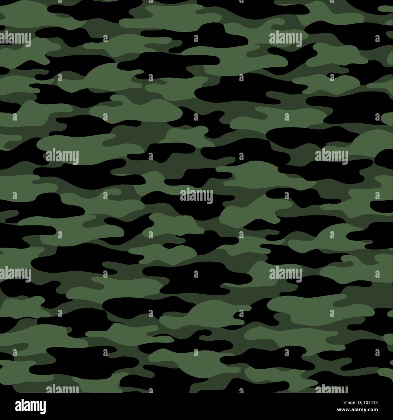 Camouflage militaire texture pattern transparente en couleurs classiques style vêtements camo masquage Illustration de Vecteur