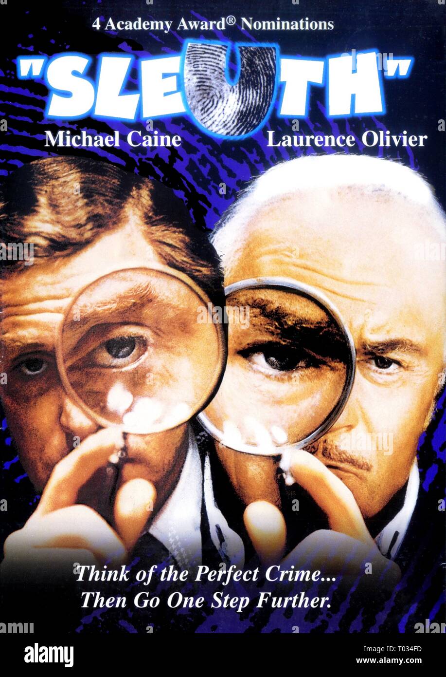 MICHAEL CAINE, Laurence Olivier, 1972 AFFICHE, SLEUTH Banque D'Images