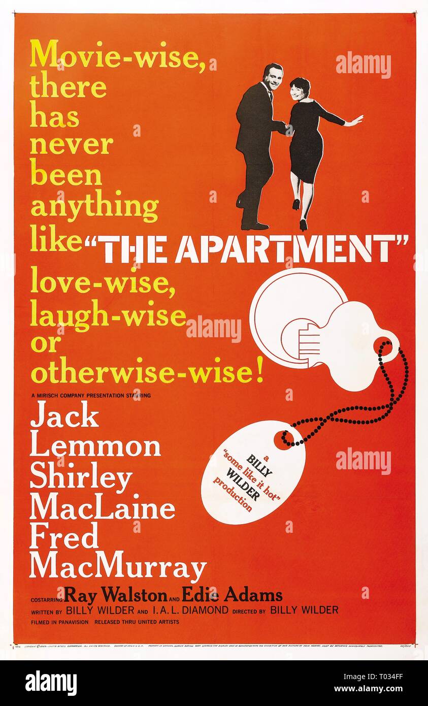 JACK LEMMON, Shirley Maclaine, l'AFFICHE DE L'appartement, 1960 Banque D'Images