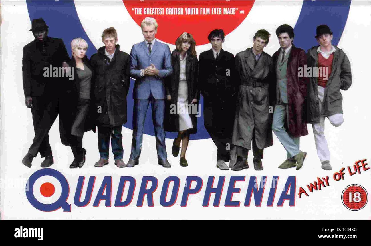 QUADROPHENIA, TREVOR LAIRD, TOYAH WILLCOX, PHILIP DAVIS, STING, LESLIE ASH, PHIL DANIELS, GARY JEAN, GARRY COOPER , MARK WINGETT POSTER, 1979 Banque D'Images