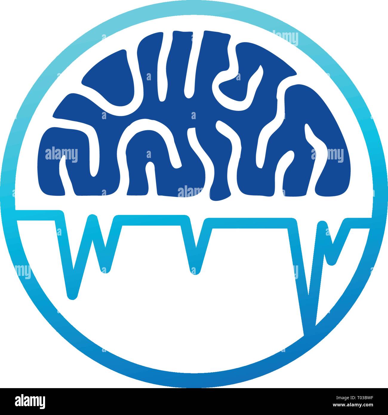La technologie du cerveau modèle logo icône illustration vectorielle élément isolé - vector Illustration de Vecteur