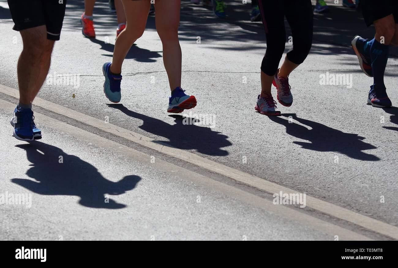 Bucarest, Roumanie - 13 mai 2018 : glissières de prendre part à un événement sportif, à Bucarest, Roumanie. Banque D'Images