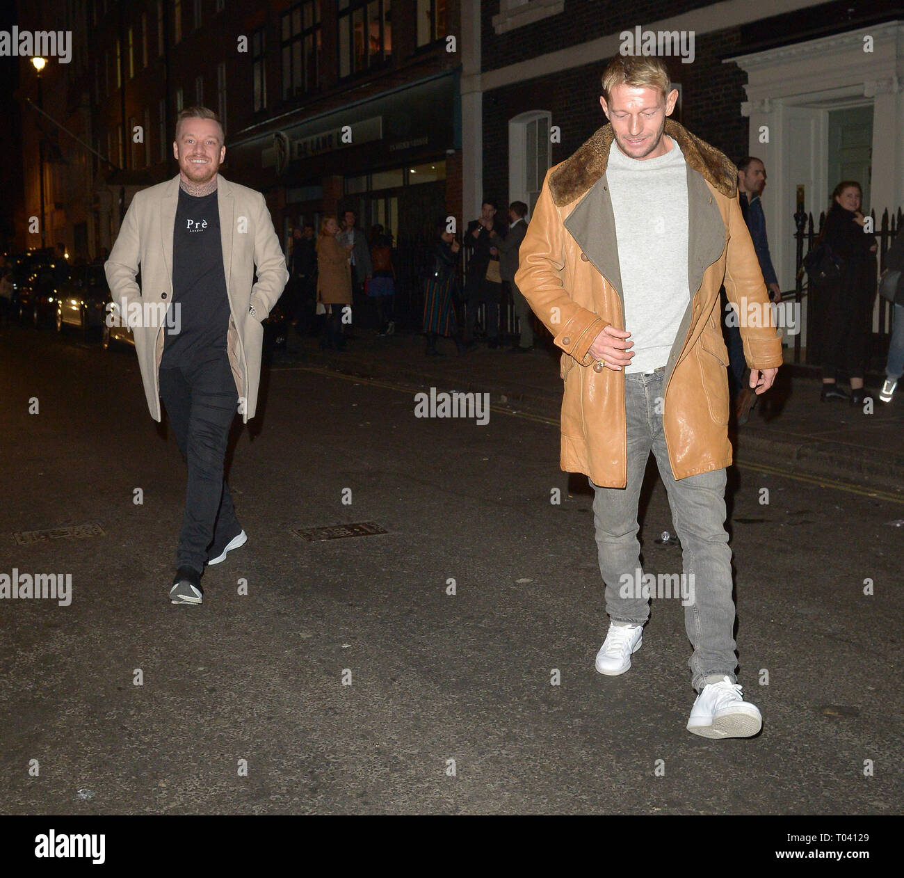 Leo Gregory et Jamie O'Hara de Soho House assistant à la projection d'une fois à Londres' qui premières en avril. Comprend : Leo Gregory, Jamie O'Hara Où : London, Royaume-Uni Quand : 13 Feb 2019 Credit : WENN.com Banque D'Images