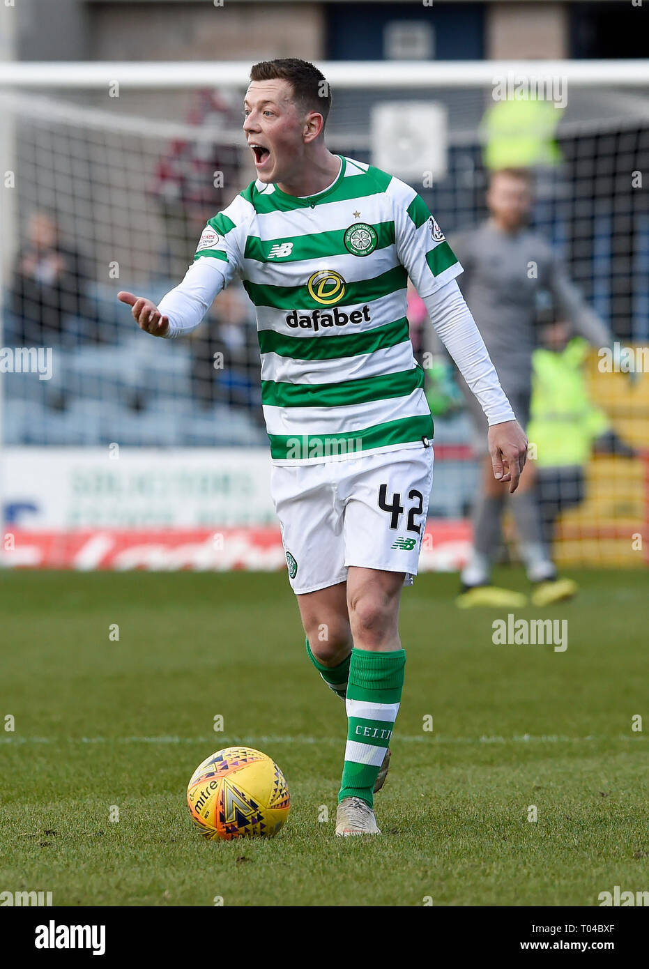 Du celtique Callum McGregor pendant le match de championnat écossais de Ladbrokes Kilmac Stadium, Dundee. Banque D'Images