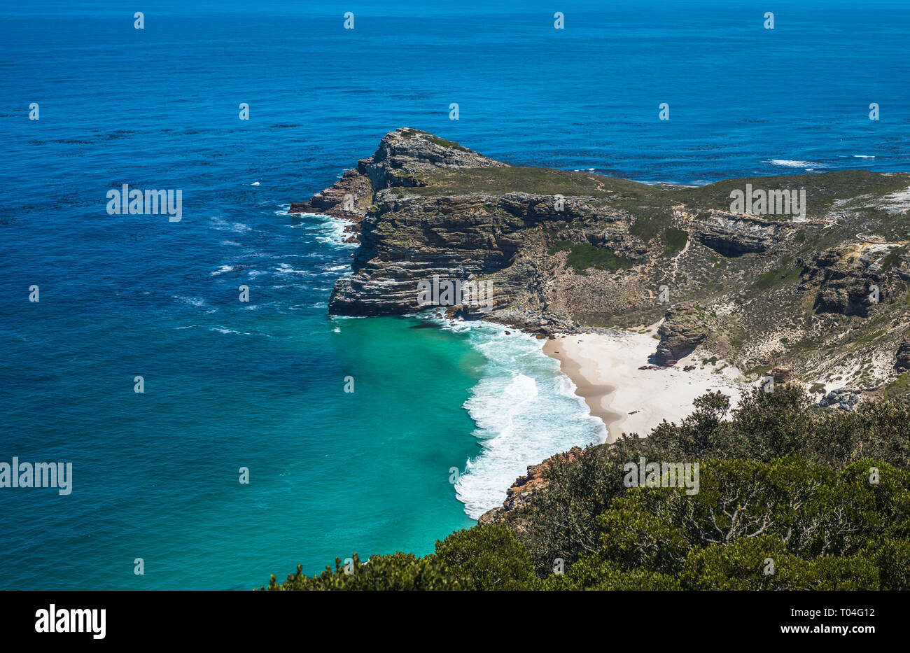Vue panoramique sur le cap de Bonne-Espérance, Afrique du Sud Banque D'Images