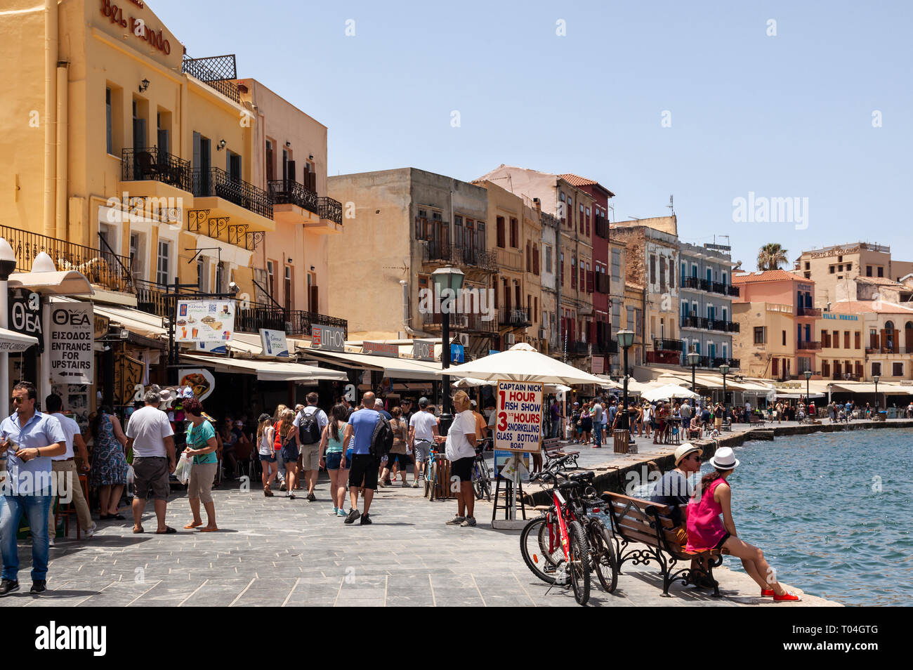 Le port vénitien de La Canée, Crète, Grèce Banque D'Images