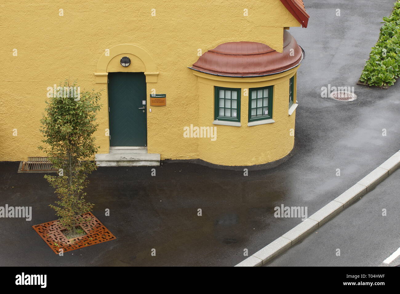 Dans hafengebäude bergen norvège Banque D'Images