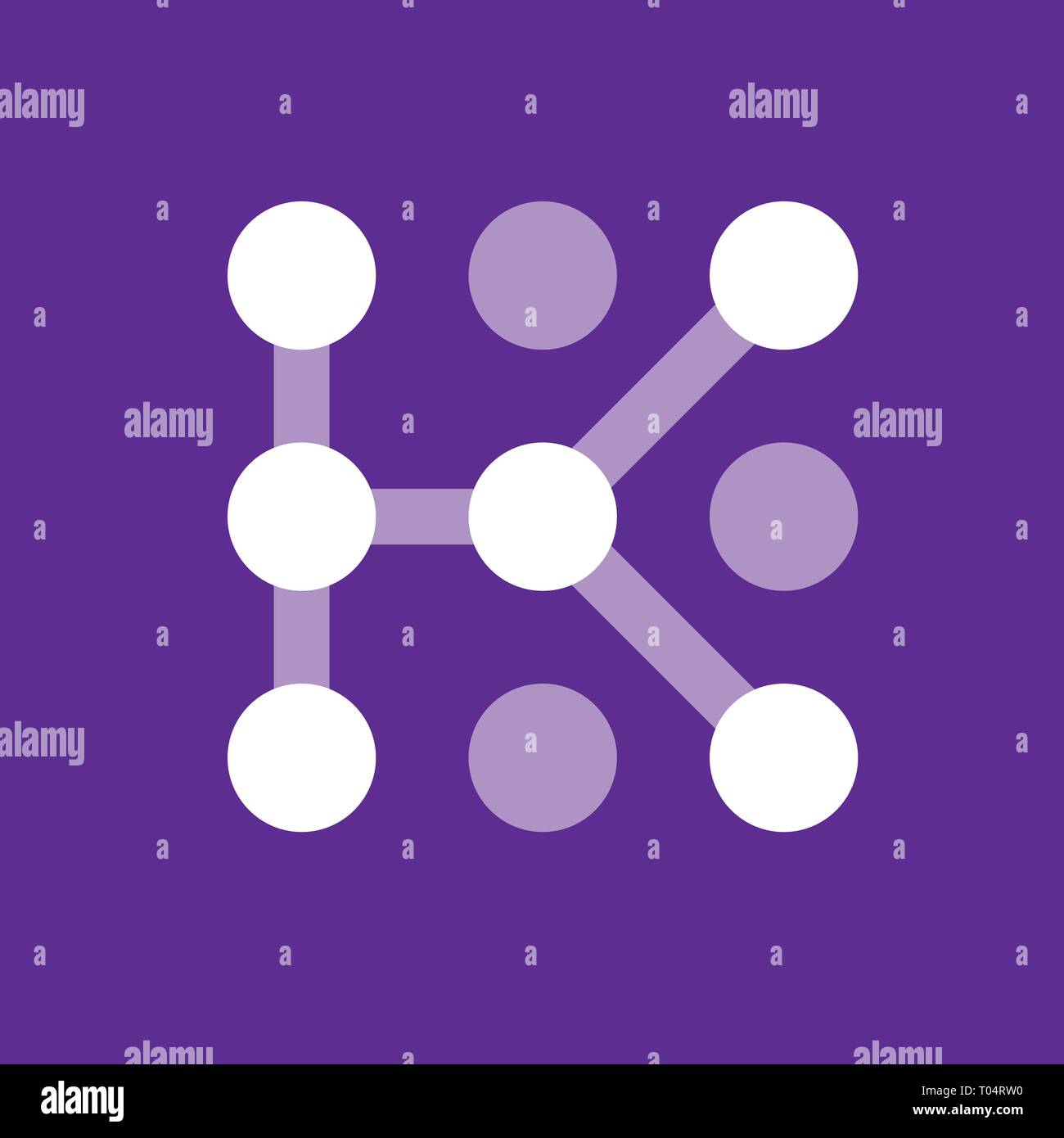 Lettre K Icône logo design elements. Login clé de chiffrement et au concept clé. EPS 10 Illustration de Vecteur