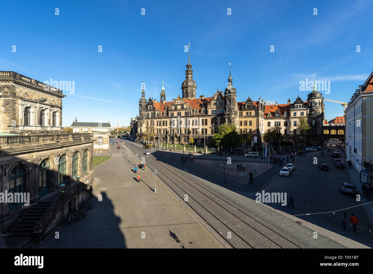 Dresde, Allemagne - 31 octobre 2018 : Cathédrale de la Sainte Trinité (Katholische Hofkirche). Dresde est la capitale de l'Etat libre de Saxe. Banque D'Images