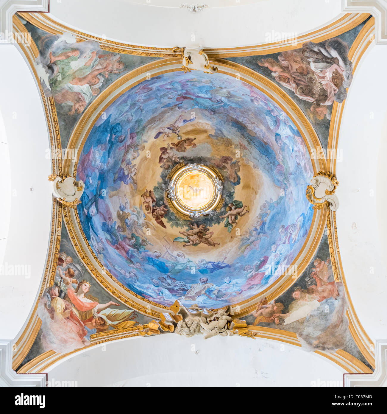 Dôme de l'église de Saint Francesco Borgia à Catania. Sicile, Italie. Banque D'Images