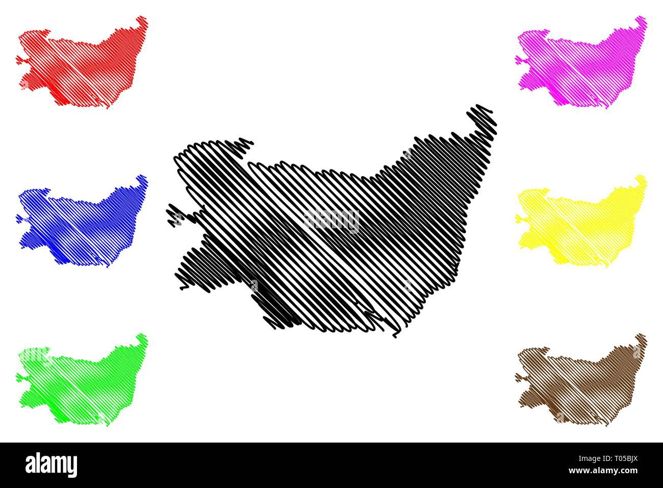 Suffolk (Royaume-Uni, Angleterre, non-metropolitan county, shire county) map vector illustration, scribble sketch carte Suffolk Illustration de Vecteur