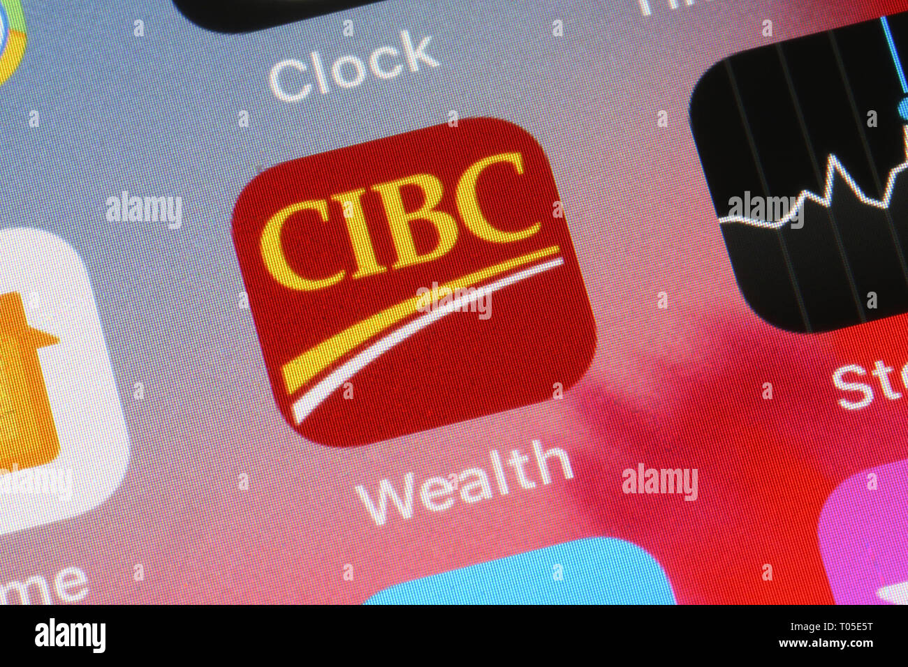 Winnipeg, Manitoba / Canada - Mars 16, 2019 : l'application mobile de patrimoine CIBC logo. Banque D'Images