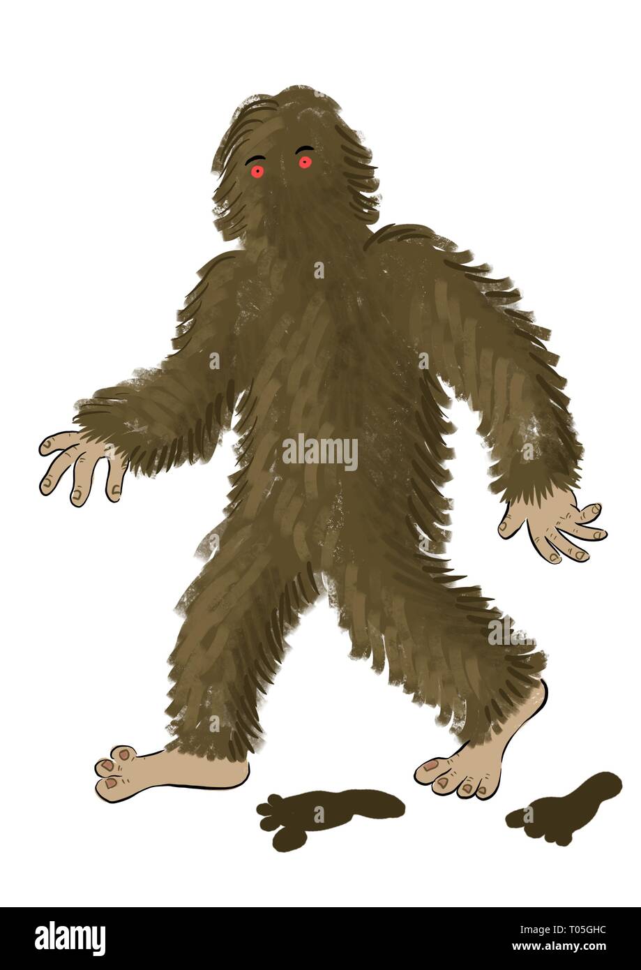 Illustration de Bigfoot Banque D'Images