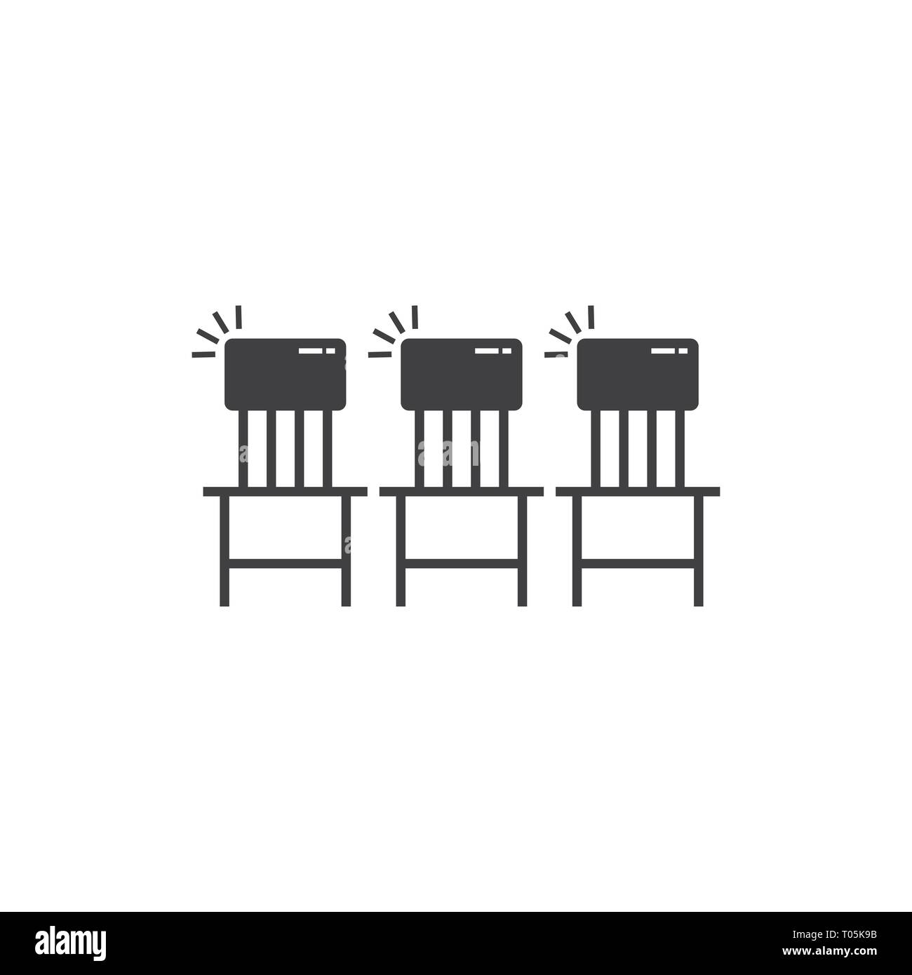 Vecteur symbole géométrique simple chaise Illustration de Vecteur