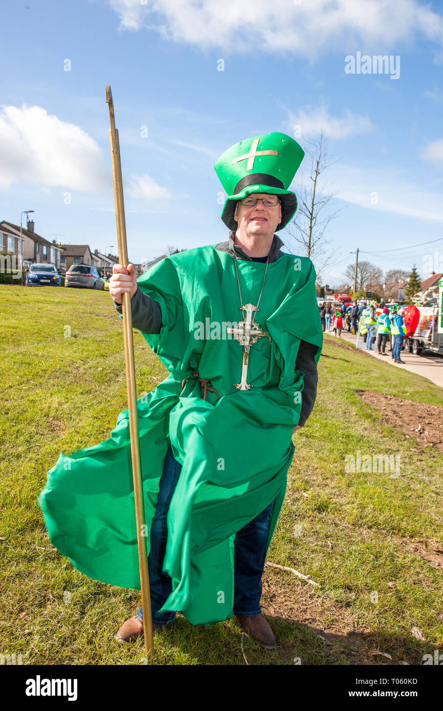 Carrigaline, Cork, Irlande. 17 mars, 2019. Ken Murray à partir de la Coquette communes tous les dessed au défilé de la Saint-Patrick à Carrigaline Co. Cork, Irlande Crédit : David Creedon/Alamy Live News Banque D'Images