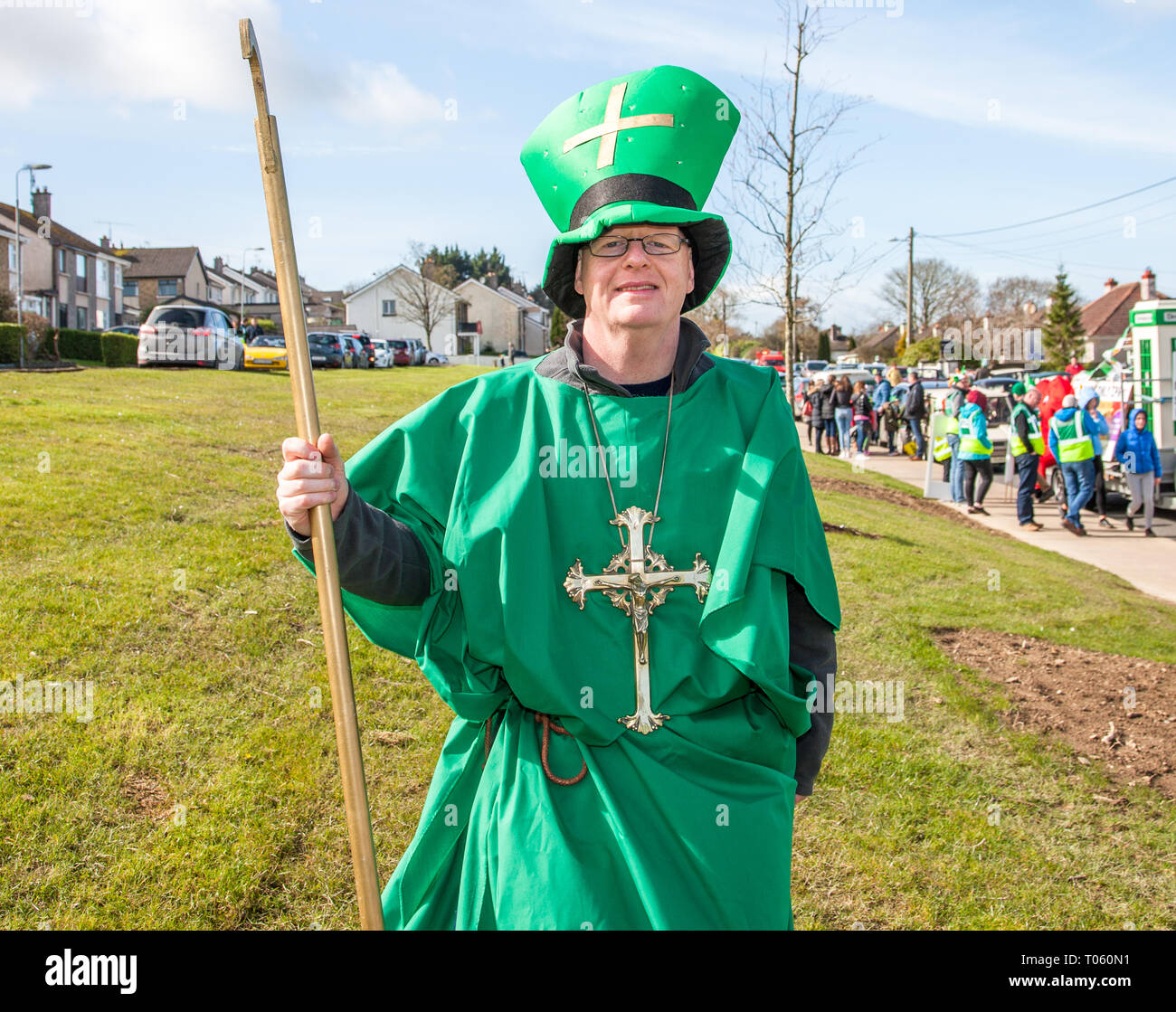 Carrigaline, Cork, Irlande. 17 mars, 2019. Ken Murray à partir de la Coquette communes tous les dessed au défilé de la Saint-Patrick à Carrigaline Co. Cork, Irlande Crédit : David Creedon/Alamy Live News Banque D'Images