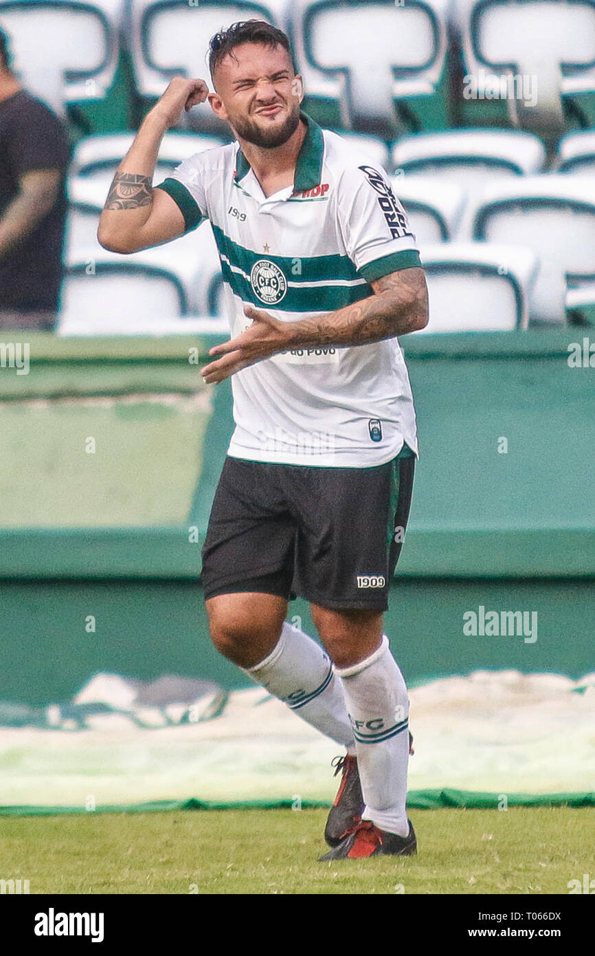 PR - Curitiba - 03/17/2019 - 2019 Paranaense, le Coritiba FC x Cascavel - Giovanni Coritiba player célèbre son but au cours d'un match contre Cascavel au stade Couto Pereira pour le championnat de l'état en 2019. Photo : Gabriel Machado / AGIF Banque D'Images