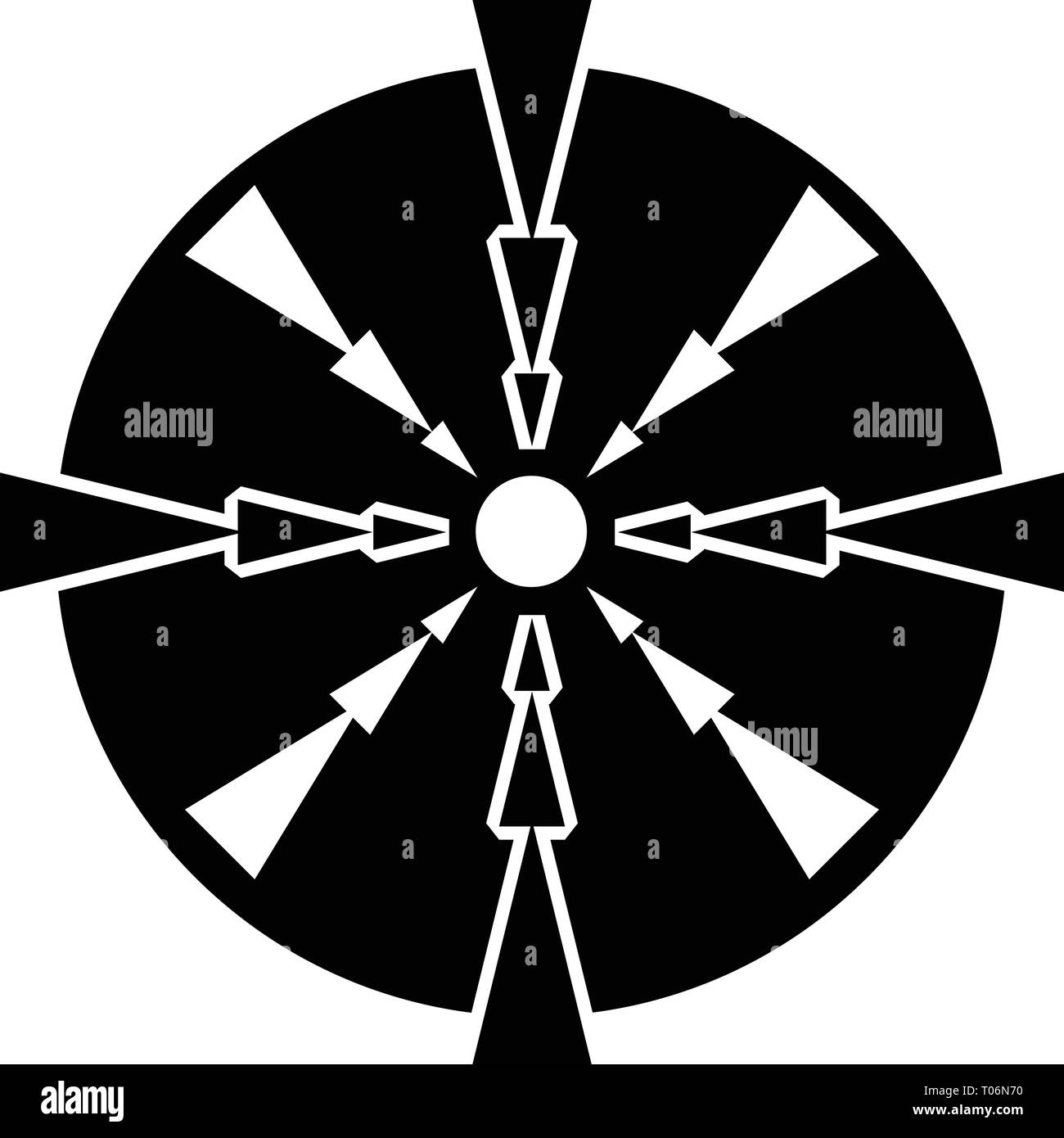 L'icône du pointeur en croix futuriste, le style simple Illustration de Vecteur