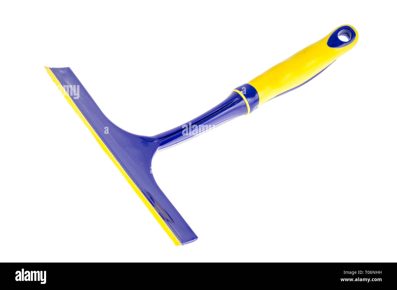 Brosse de nettoyage sur verre blanc. Studio Photo Banque D'Images